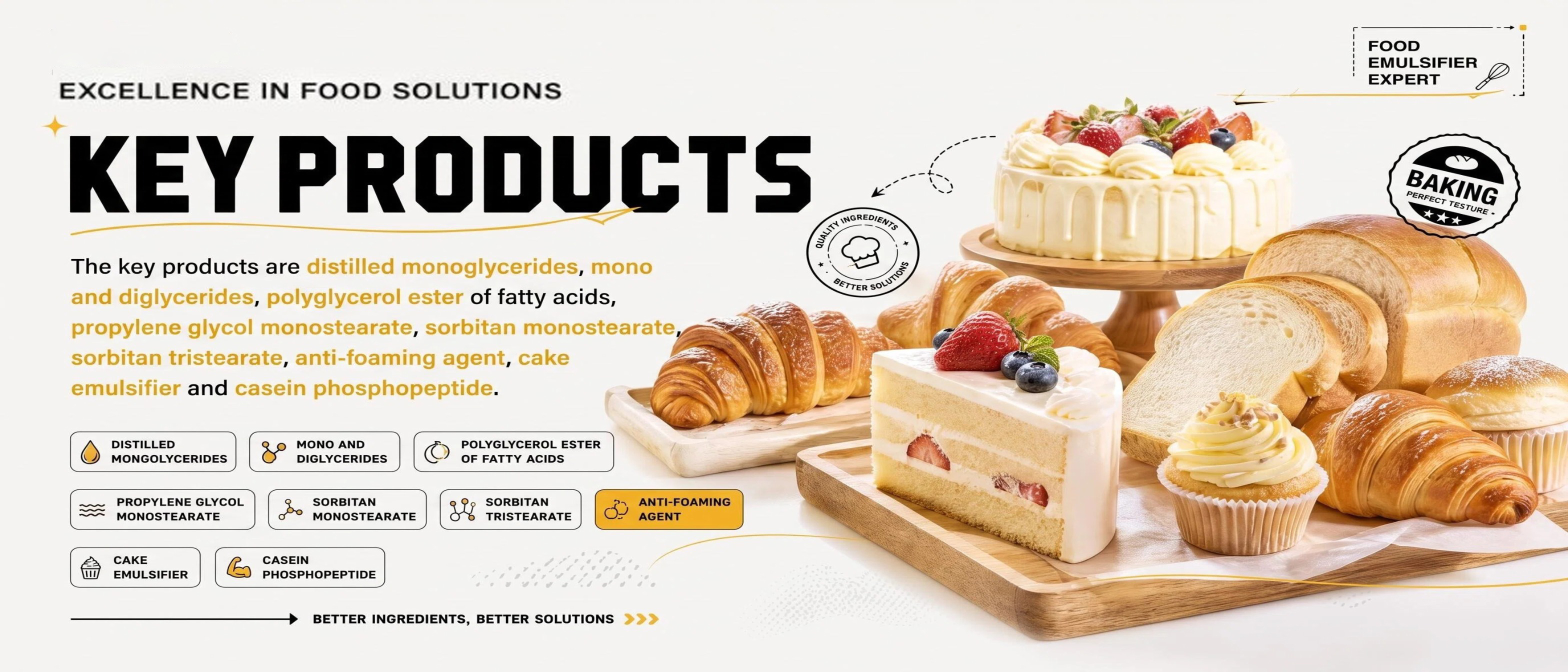 Qualidade Emulsivos do produto comestível fábrica